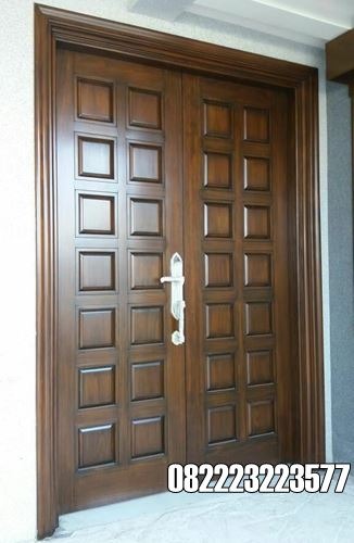 Kusen Pintu Rumah Minimalis Kayu Jati Motif Panel Kotak