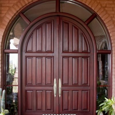 Pintu Utama Lengkung Kombinasi Jendela Bofen Kaca