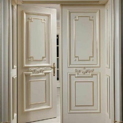 Pintu Kayu Warna Putih Doff Model Minimalis Kupu Tarung