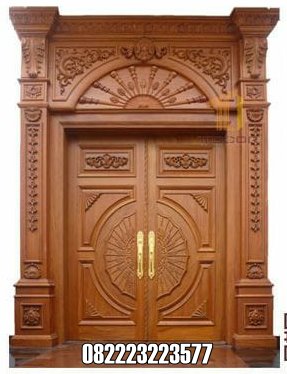 Model Pintu Rumah Kayu Jati Kupu Tarung Klasik Mewah