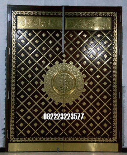 Daun Pintu Masjid Nabawi Kuningan Kayu Jati Jepara