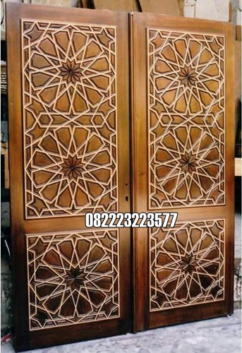 Pintu Masjid Minimalis Motif Terbaru Kayu Jati
