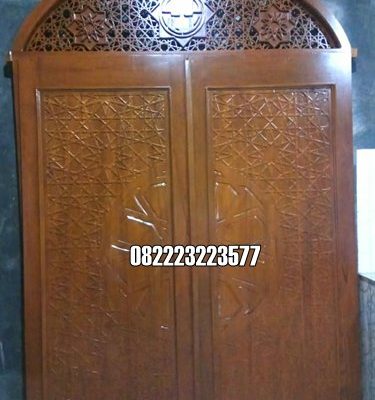 Pintu Masjid Minimalis Terbaru Kayu Jati Jepara